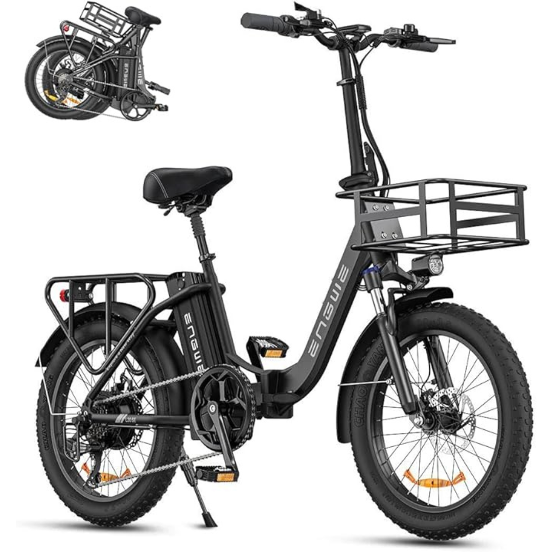 ENGWE E-Bike Folding Bike Electric Bicycle with 20 Inch Fat Tire